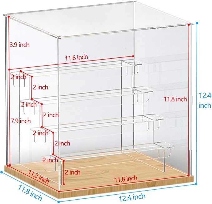Choowin 5 Tier Clear Acrylic Display Case - Image 2