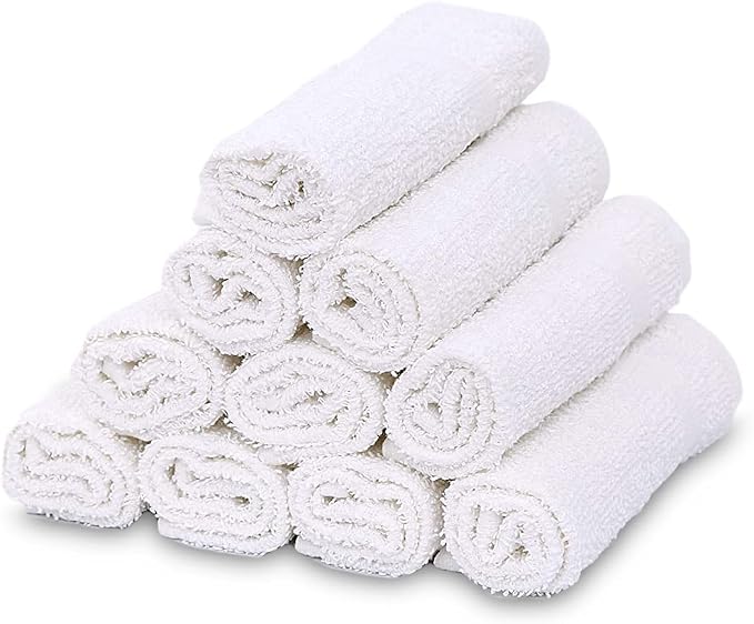 GOLD TEXTILES 480 Pack Economy White Washcloths Set - Image 8