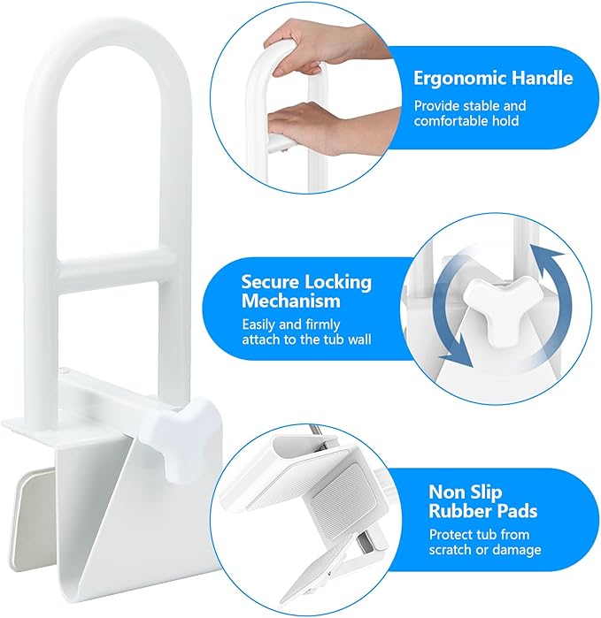 Bathtub Safety Rail, Heavy Duty Bath and Shower Grab Bar - Image 4