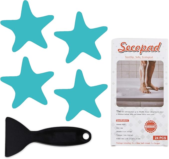 Anti Slip Shower Stickers Safety Bathtub Strips Adhesive Decals by Secopad