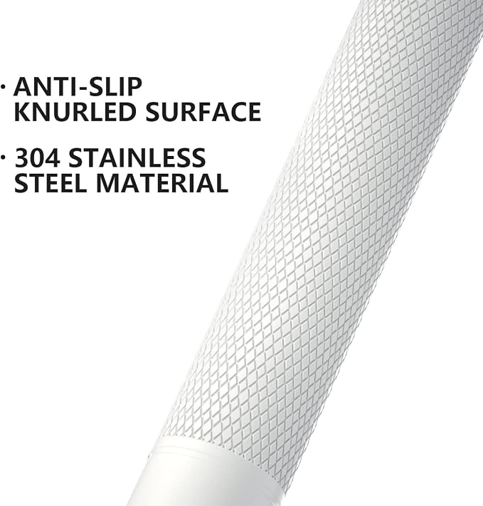 20 Inch Anti Slip Shower Grab Bar Oil Rubbed White 1.25" Diameter, Munzong - Image 3