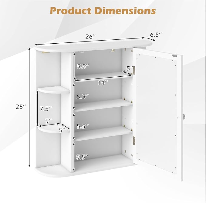 RELAX4LIFE Bathroom Wall Cabinet - Image 2
