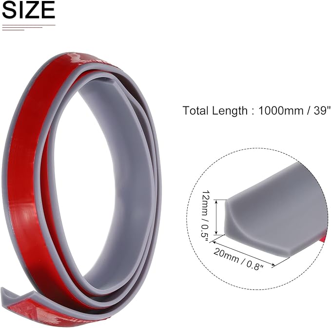 39"x0.8"x0.5" Collapsible Shower Barrier Stopper - Image 2