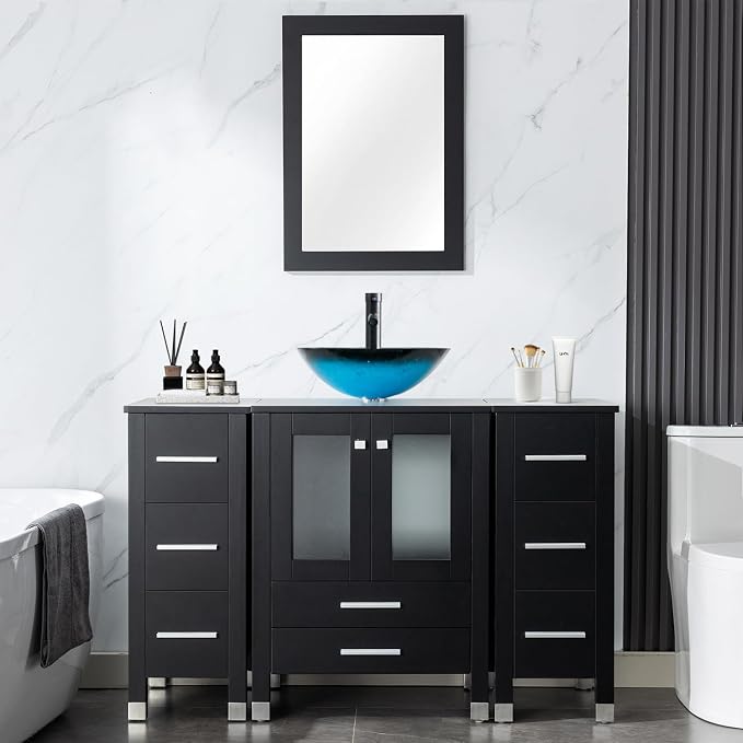 LUCKWIND 48" Bathroom Vanity Sink Combo, 24-inch Main Cabniet by LUCKWIND