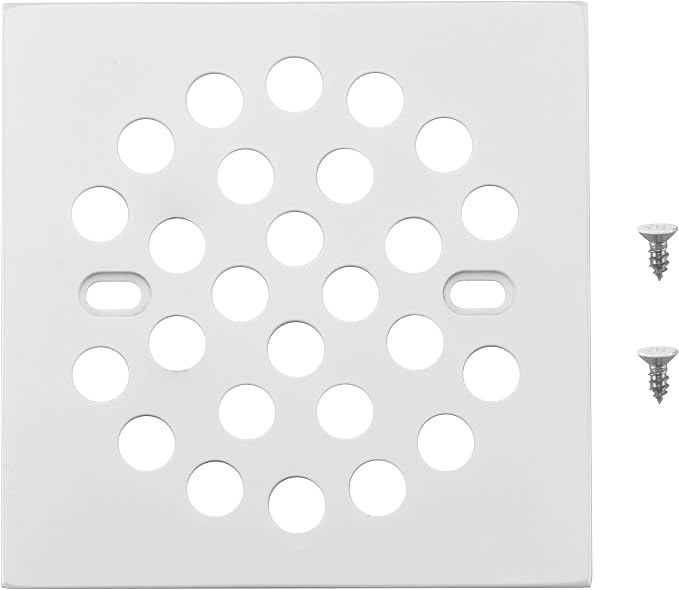 RRAJJ Square Improve 4-1/4 Inch Screw-in Shower Floor Drain Grate Strainer - Image 5