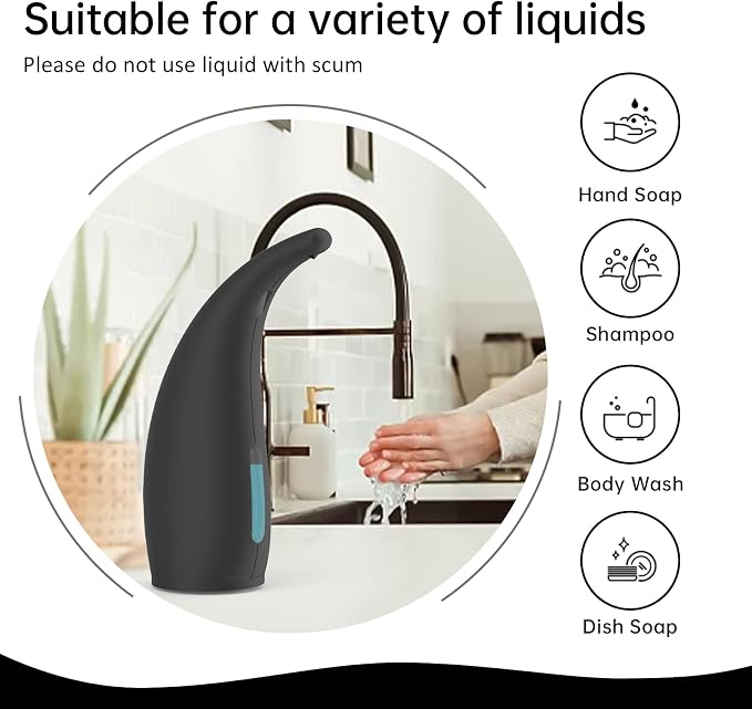Automatic Soap Dispenser Touchless, 300ML Hand & Dish Countertop Electric - Image 6