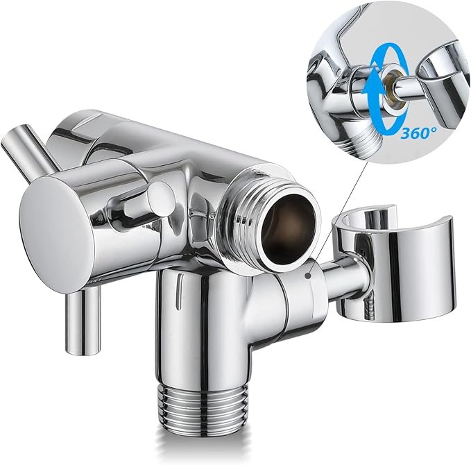 PDPBath Solid Brass 3 Way Shower Arm Diverter Valve by PDPBath