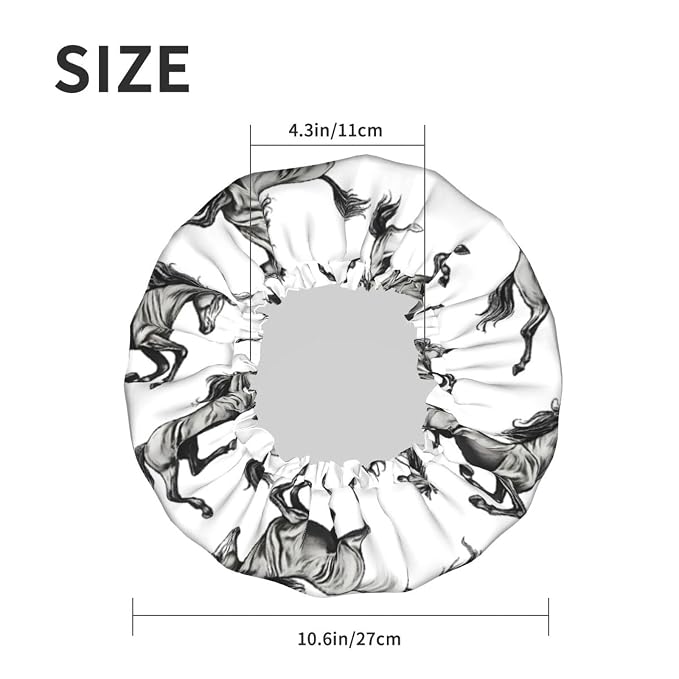 Elegant Running Horse Shower Cap - Image 6