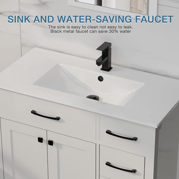 LUCKWIND 48" Modern Bathroom Vanity and Sink, Painted Bathroom Storage Cabinet - Image 5