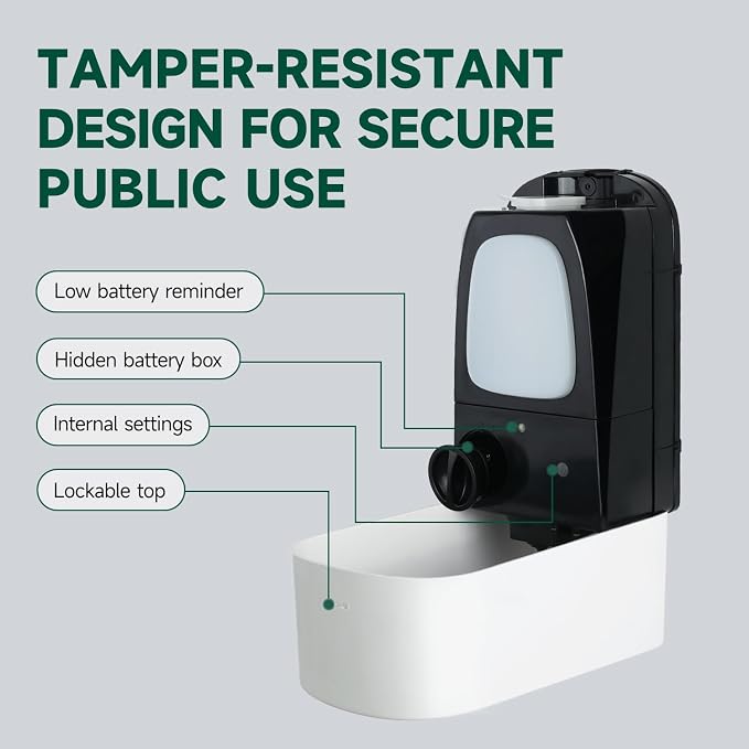 Commercial Automatic Soap Dispenser Large 34oz/1000ml Capacity Wall-Mounted - Image 3