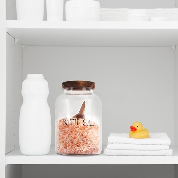 74 oz Glass Bath Salts Jar, Bath Salt Container - Image 7