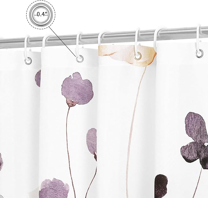 Gibelle Small Stall Shower Curtain 36 x 72, Narrow Half Watercolor Floral - Image 4