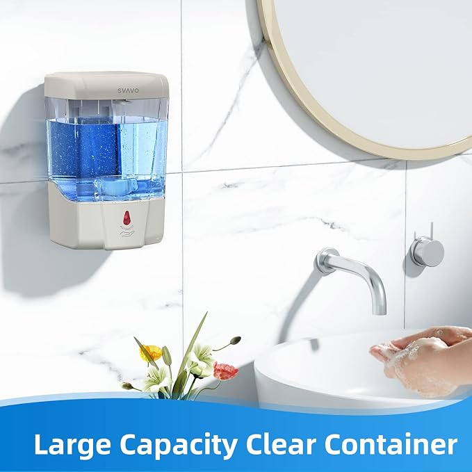 SVAVO Automatic Hand Soap Dispenser, 21 fl.oz/600ml Touchless Soap Dispenser - Image 4
