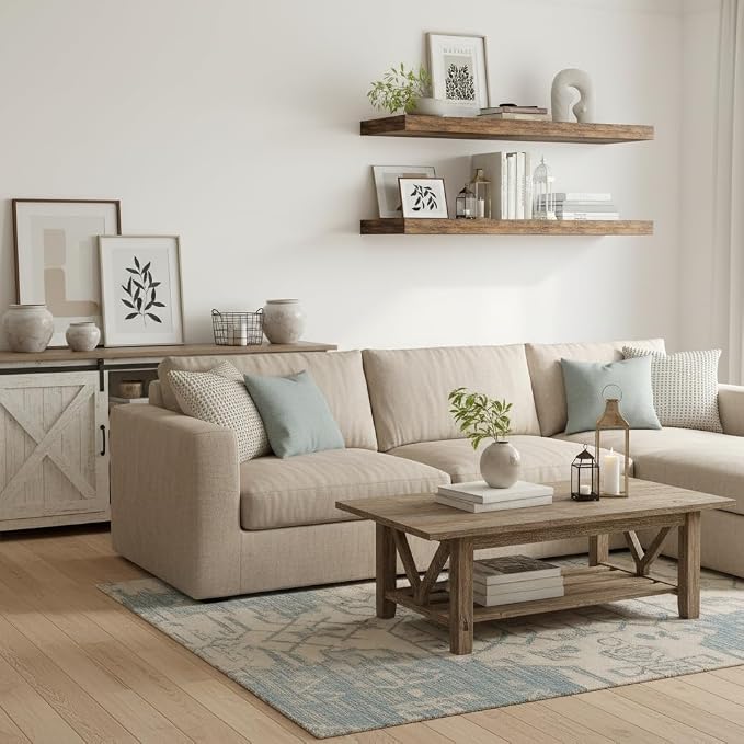 Vivelove 12" Deep Floating Shelves 47.2" Long, Wall Shelves - Image 2