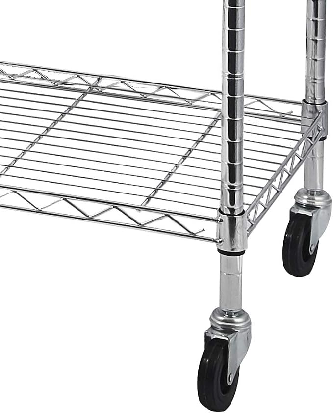 5 Tier Storage Racks Shelving, Heavy Steel Pantry Shelves, Adjustable Wire - Image 3
