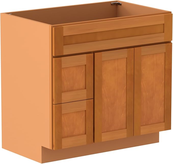 KitchenMan Bathroom Vanity 36 Inch Unassembled Sink Cabinet by KitchenManLiving