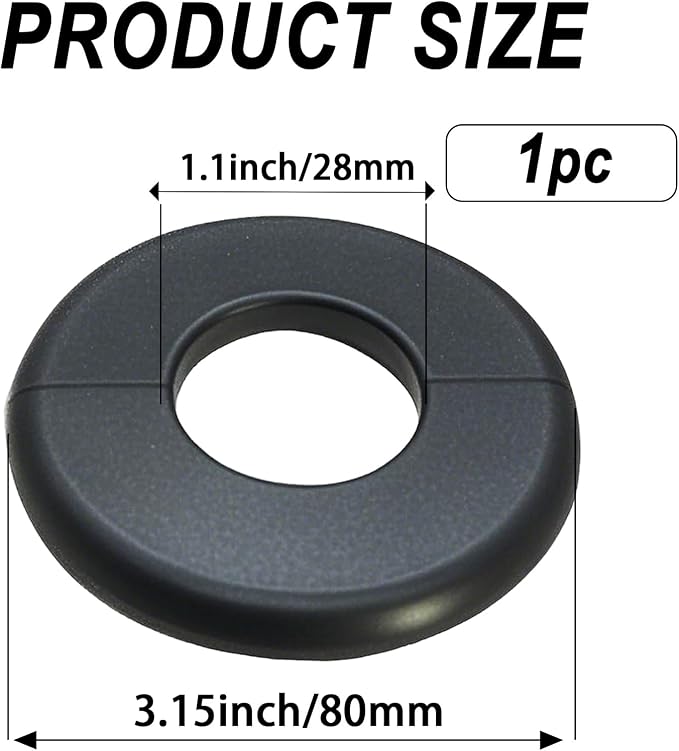Wall Split Flange 1 Piece, Pipe Cover Decoration Fit 1.1 inch Outer Diameter - Image 2