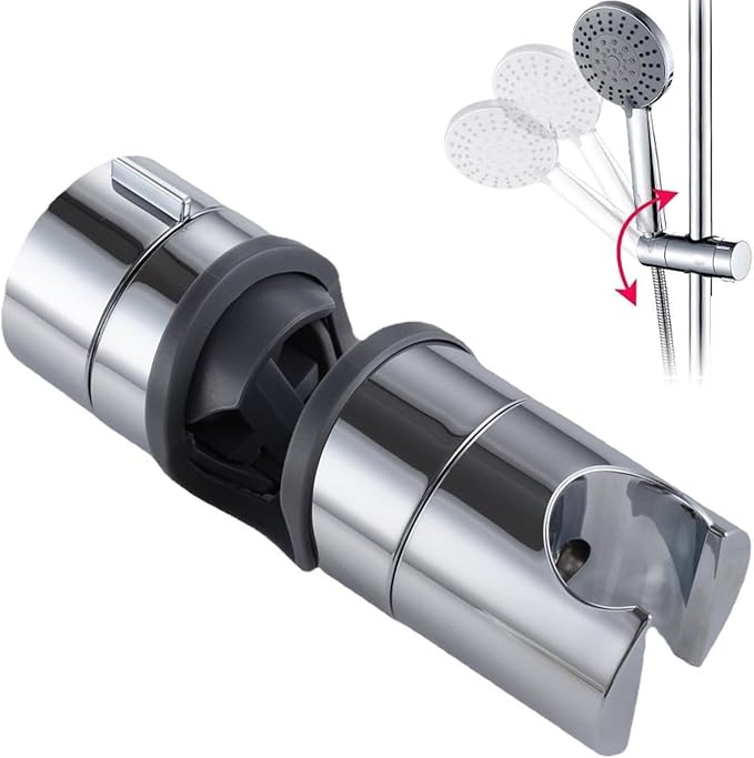 Shower Head Holder for Slide Bar, Adjustable Shower Bracket Holder for Slide by xlehoely
