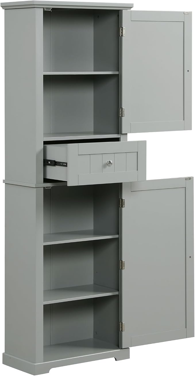 GERRIT 67.3" Tall Linen Cabinet, Modern Freestanding - Image 8