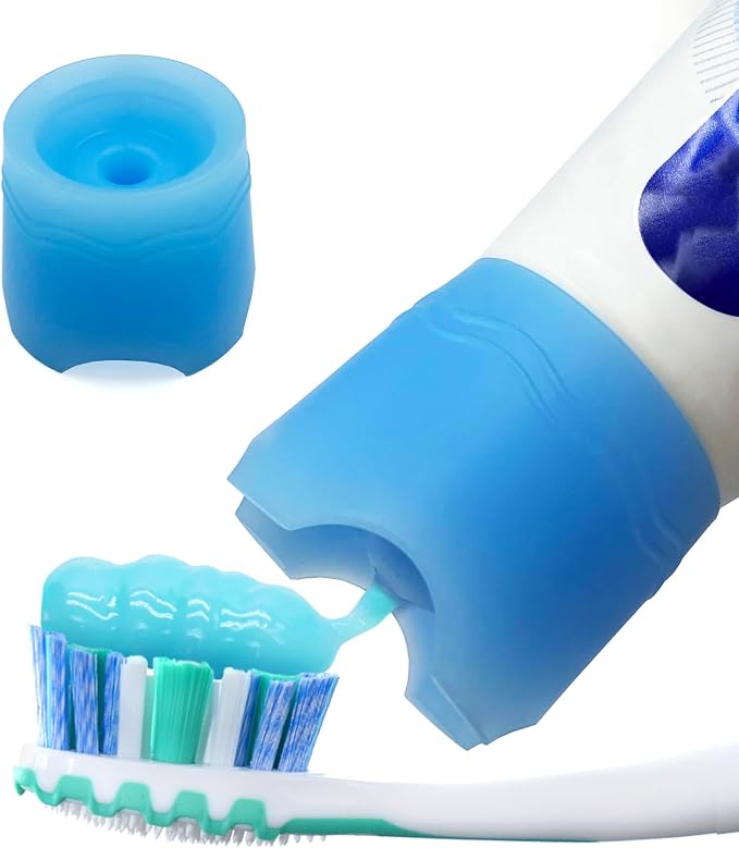 Chrome Cherry SqueezMe Self-Closing Toothpaste Caps, Silicone Lid by ChromeCherry