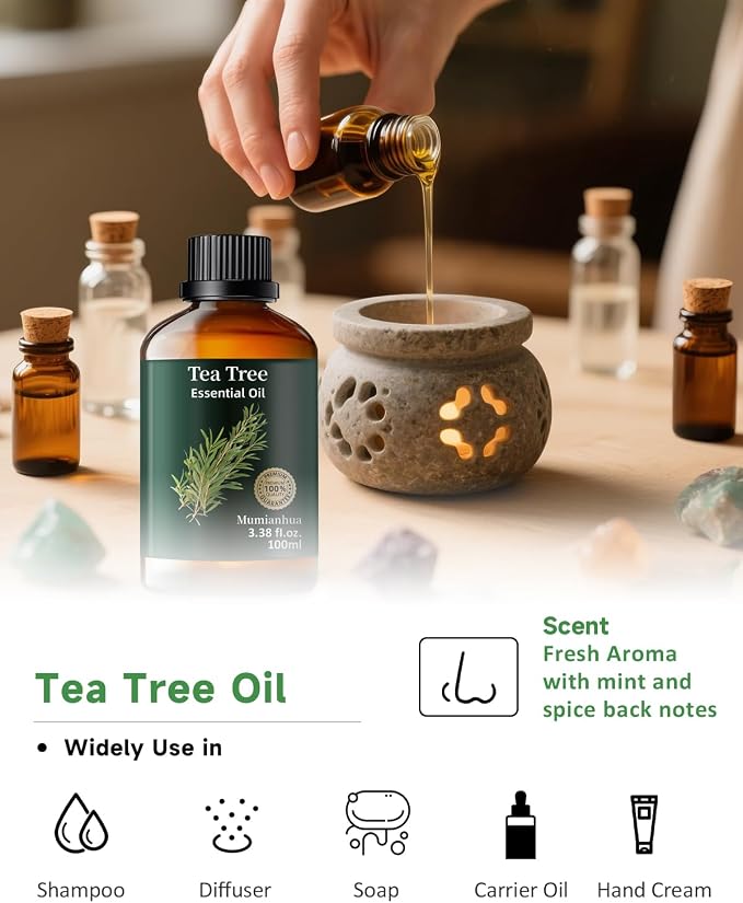 Pure Tea Tree Essential Oil, Mumianhua Natural Purifying Oil - Image 5