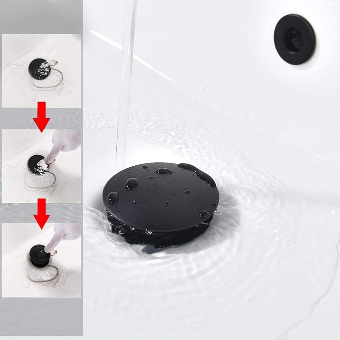 Bathroom Sink Drain, Drain Stopper Bathroom Sink Without Overflow, Pop Up Drain - Image 5