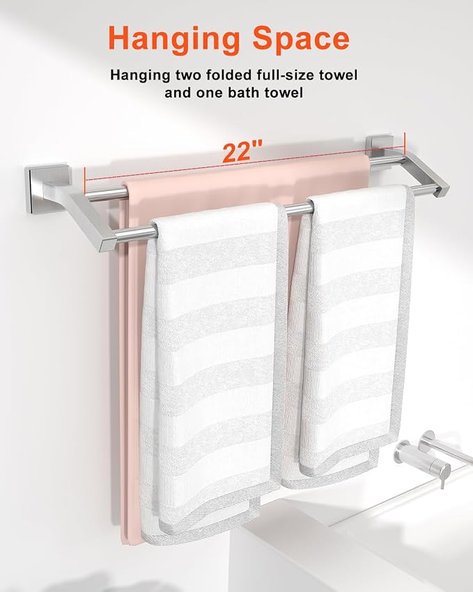 Alise Bath Double Towel Bars Towel Racks - Image 3