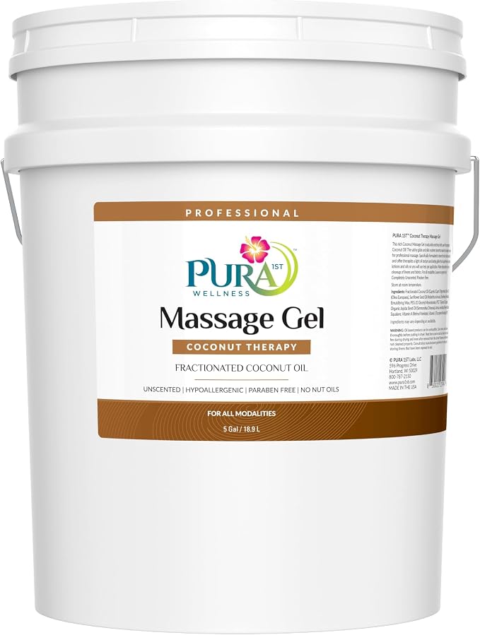 Coconut Therapy 5 Gallon Massage Gel, Deep Tissue Infused Formula by Pura1st