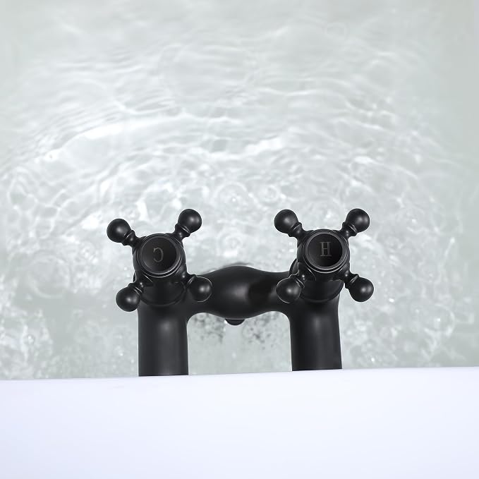 SUMERAIN Vintage Leg Tub Filler 3-3/8-Inch Center Wall Mount Tub Faucet - Image 7