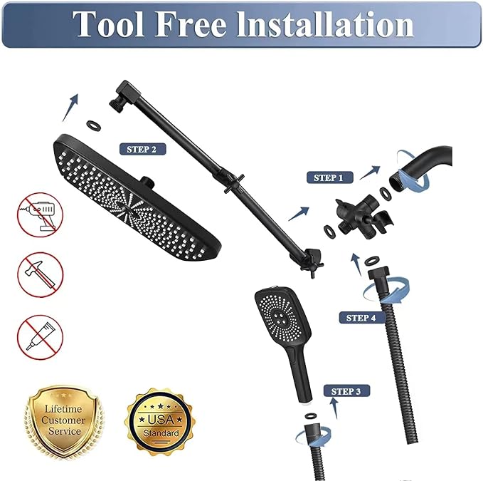 High Pressure Rain Shower Head - Image 2