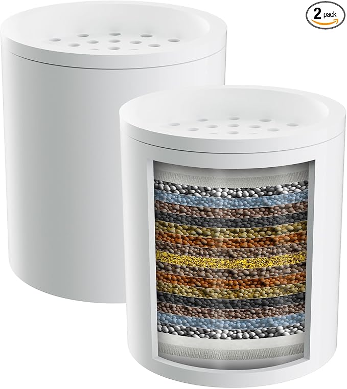 Hibbent 2 Pack Shower Filter Replacement Cartridges by Hibbent