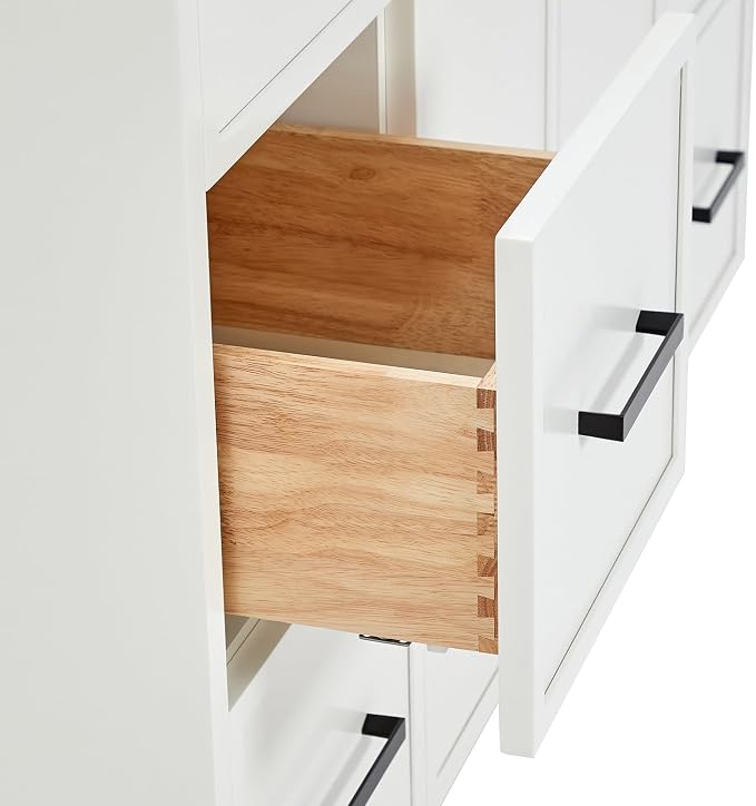ARIEL Kelly 48 inch Bathroom Vanity Without Sink in White, Bathroom Base Cabinet - Image 7