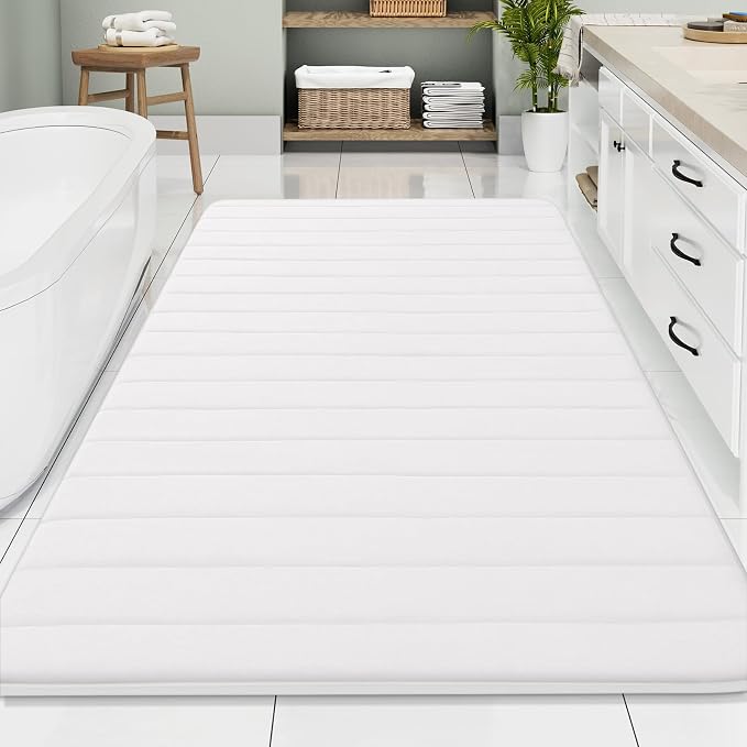 Buganda Memory Foam Bath Mat, Ultra Soft and Non-Slip Bathroom Rugs, Water by Buganda
