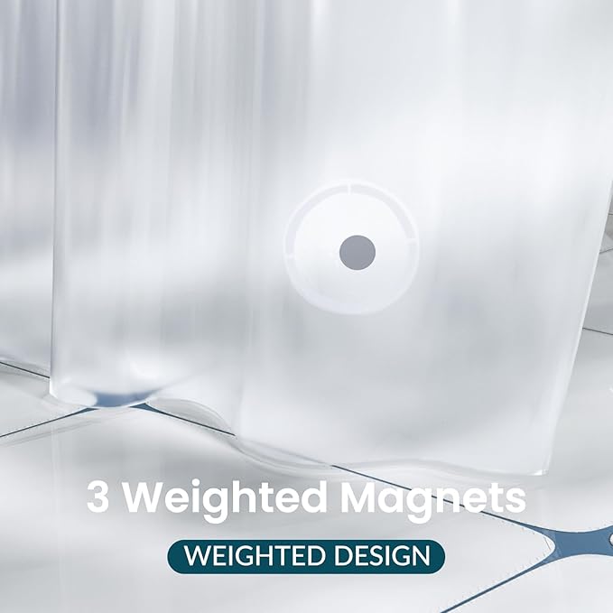 Titanker Plastic Shower Curtain Liner 72 x 72 Frosted Shower Liner Waterproof - Image 5