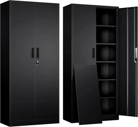 Metal Storage Cabinet, 71 Inch Tall Metal Storage Cabinet by YEEZER