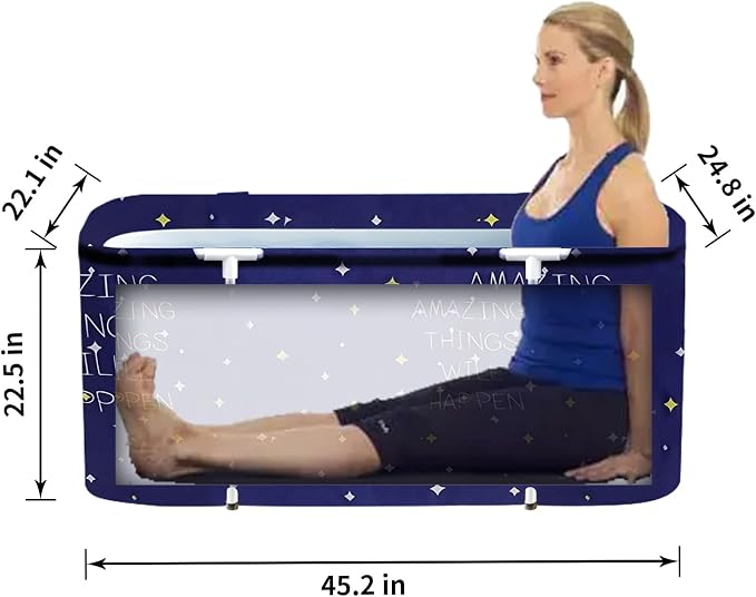 ptlsy Ice Bath Tub for Adults, Large Portable Bathtub for Adult, Folding - Image 2