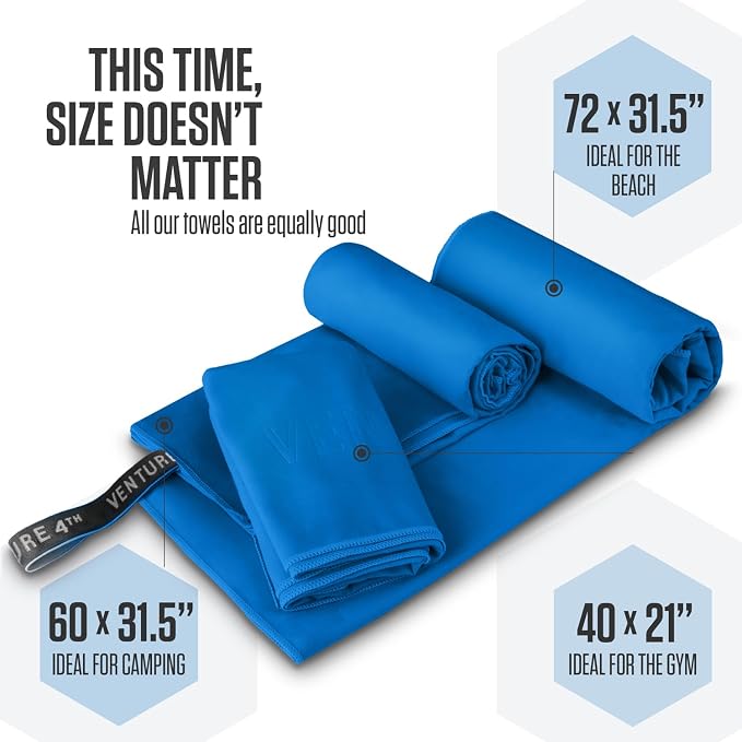 VENTURE 4TH Quick Dry Towel. Microfiber Travel Towel Ideal - Image 3