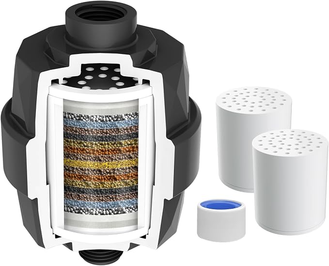 Hibbent Shower Filter for Hard Water, High Output Shower Head Filter to Remove by Hibbent