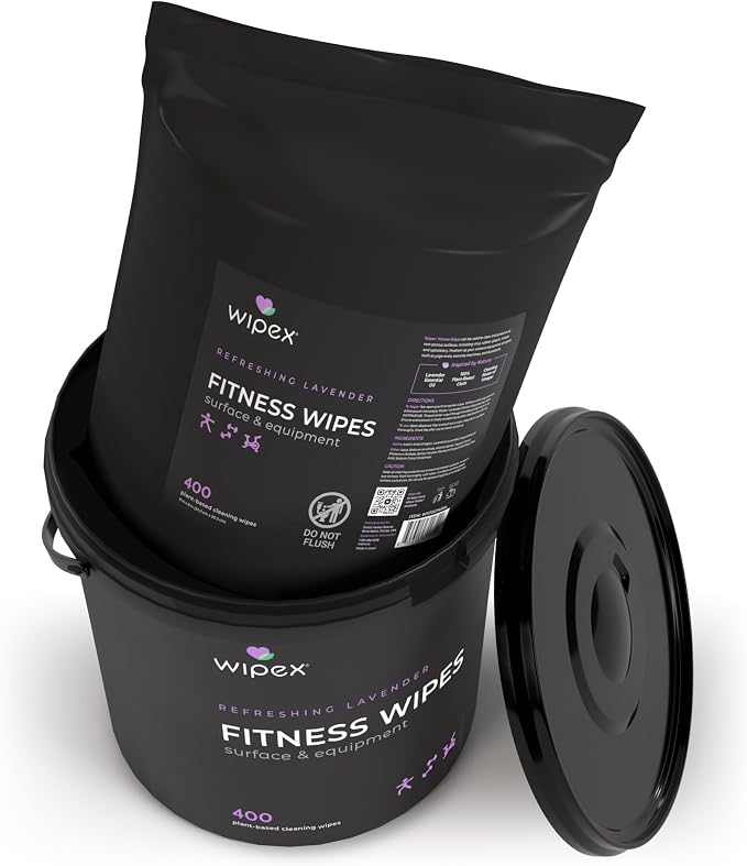 Wipex Gym Wipes Bucket Refill – Plant-based Fitness Equipment Wipes, Lavender - Image 3