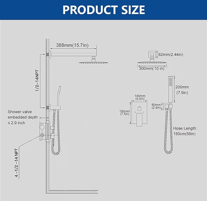 Shower Faucet Set, Shower System - Image 6