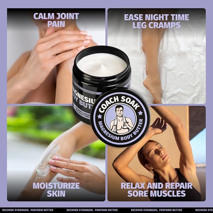 Coach Soak 2-Pack Nighttime Magnesium Body Butter, Thick Cream - Image 7