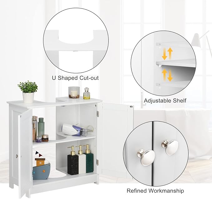 Bonnlo Pedestal Sink Storage Cabinet - Image 6