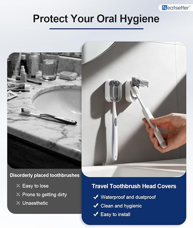 Toothbrush Holder with Auto-Close Cover – Waterproof, Dust-Proof Tooth Brush - Image 4