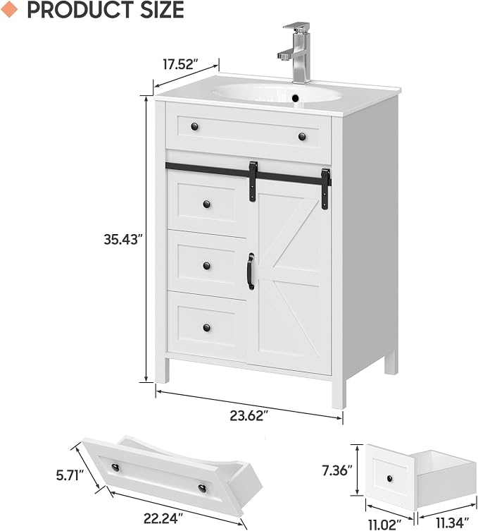 Vabches 24 Inch Bathroom Vanity - Image 2