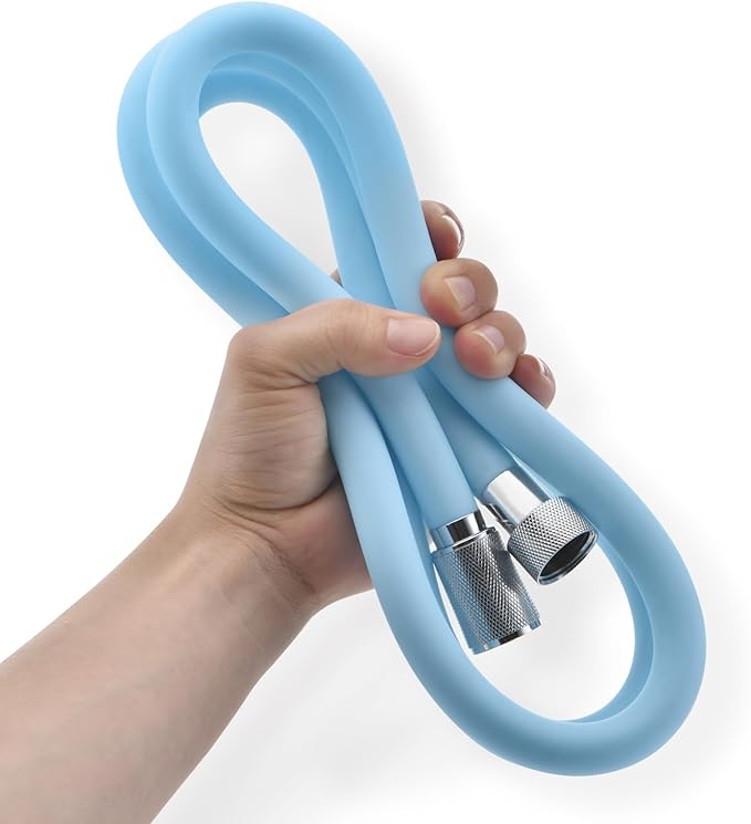 Silicone Shower Hose Extra Long, Explosion Proof Anti Winding Showerhead Hose by JASYA