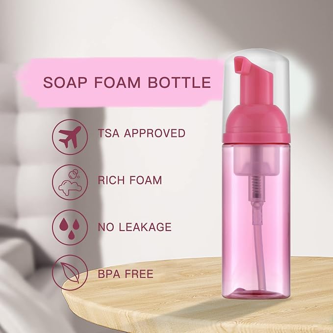Tekson 30PCS Soap Foam Bottle, Empty Travel Foaming Lash Shampoo - Image 4