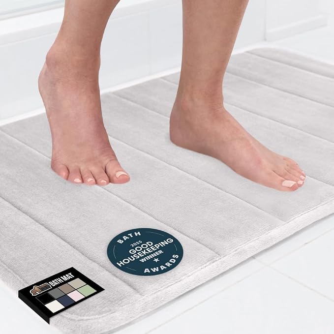GORILLA GRIP Memory Foam Bath Mat, Soft Absorbent US Designed Bathroom Rug by GorillaGrip
