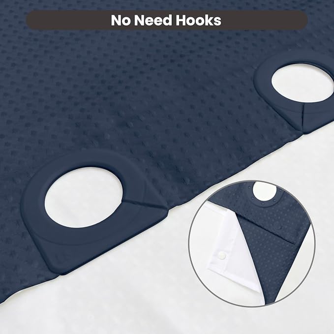Inhousolu No Hook Waffle Weave Shower Curtain - Image 5