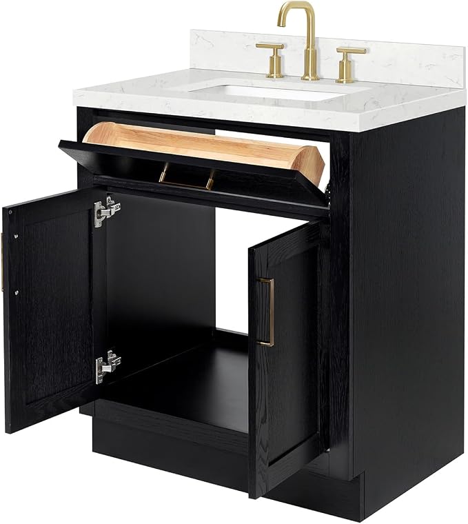 ARIEL Hepburn 30 Inch Single Rectangular Sink Bathroom Vanity - Image 6