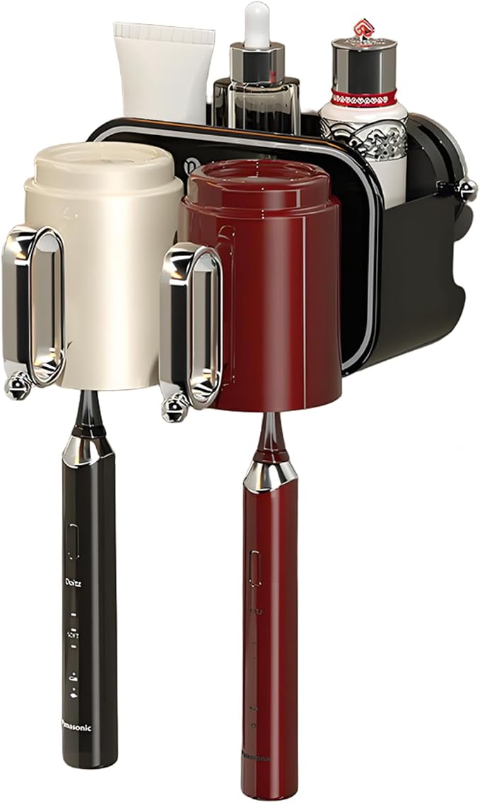 Wall Mounted Suction Toothbrush Holder by Unknown